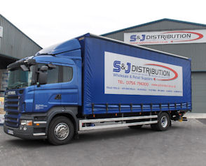 S&J Distribution Truck Signage